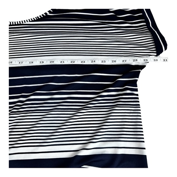 M.I.K.O. Plus Blue and White Pullover Striped Cap Sleeve Top Size 2X - Picture 8 of 13